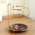 Walnut solid wood tray for storing keys and rings, measuring 21cm wide