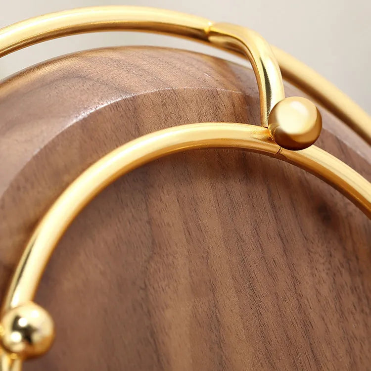 Walnut solid wood tray for storing keys and rings, measuring 21cm wide