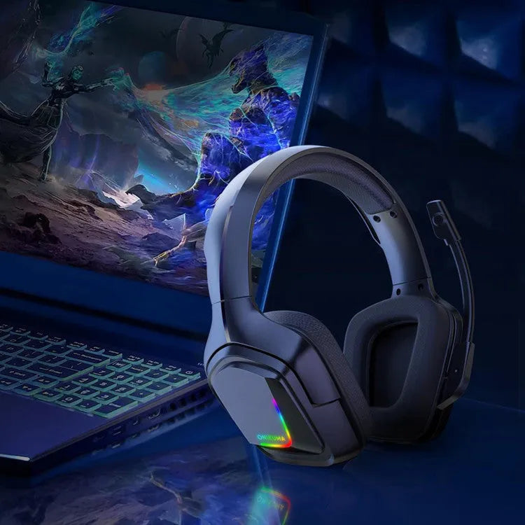 Wired over-ear gaming headset with microphone, 3.5mm plug, 2m braided cable, 40mm drivers, Black or Camouflage White