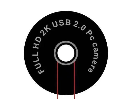Black HD USB webcam with built-in fill light for video conferences