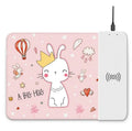 Cartoon design wireless charging mouse pad with RGB lighting on the edge