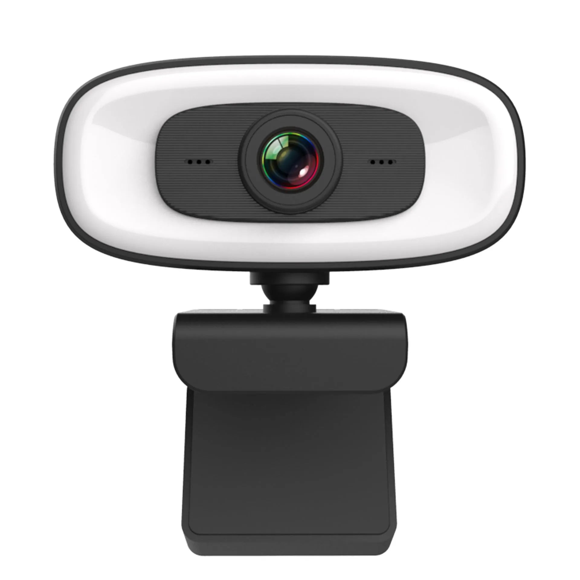 Black USB computer webcam with 2K resolution for desktop video calls