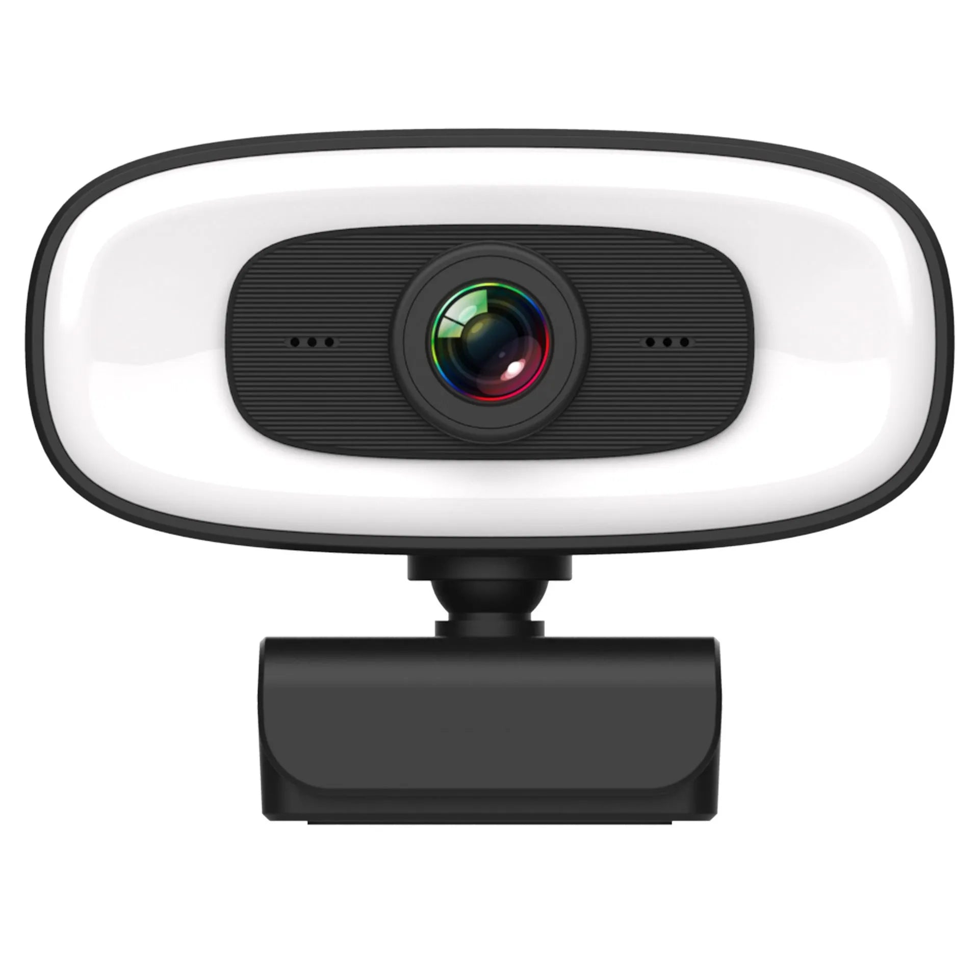 Black USB computer webcam with 2K resolution for desktop video calls