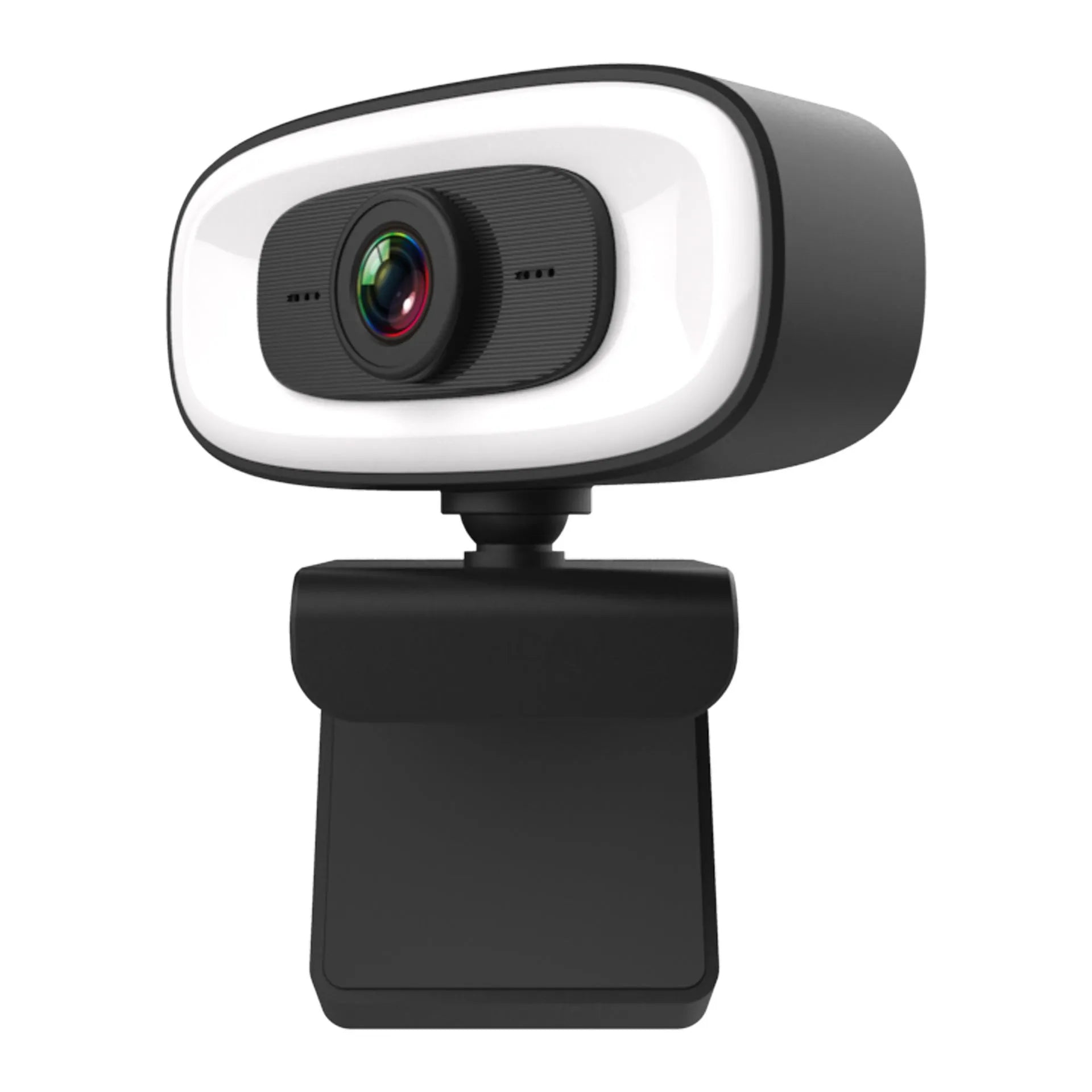 Black USB computer webcam with 2K resolution for desktop video calls