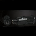 Black condenser microphone with super-cardioid pointing for computer gaming and live recording, 135x22mm with bracket