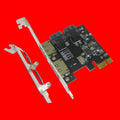 Desktop PCI-E SATA3.0 expansion card with ASM1061 chip providing dual SATA and eSATA ports