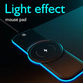 E-66 wireless charging mouse pad with fingerprint touch key in Colorful finish on a desk