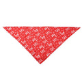 Christmas pet saliva towel triangle scarf in deep green with printed letters on polyester fabric