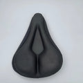 Silicone-free bicycle cushion cover in black, non-slip fabric with aviation cotton padding, 28x18cm