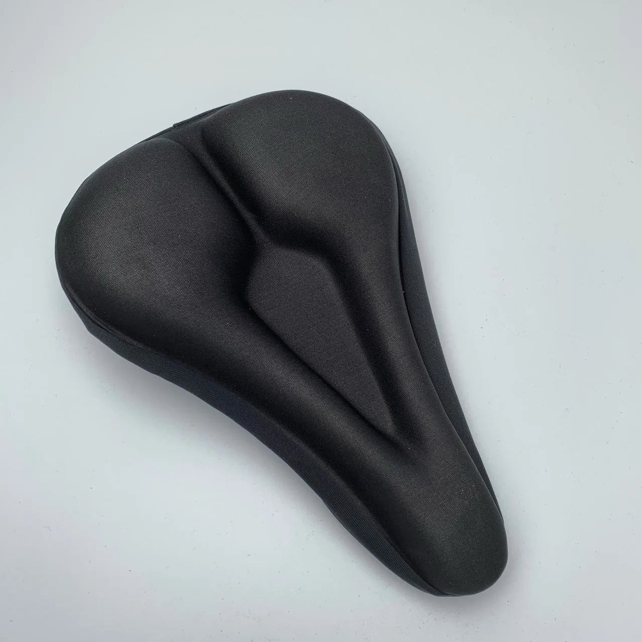 Silicone-free bicycle cushion cover in black, non-slip fabric with aviation cotton padding, 28x18cm