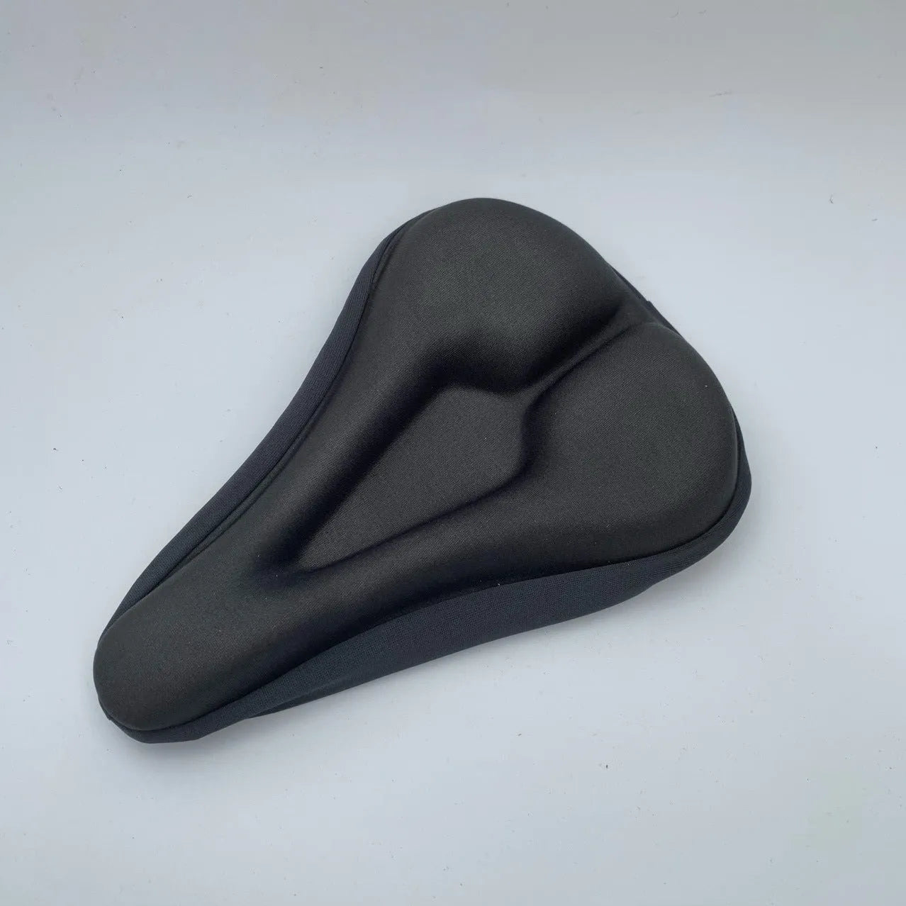 Silicone-free bicycle cushion cover in black, non-slip fabric with aviation cotton padding, 28x18cm
