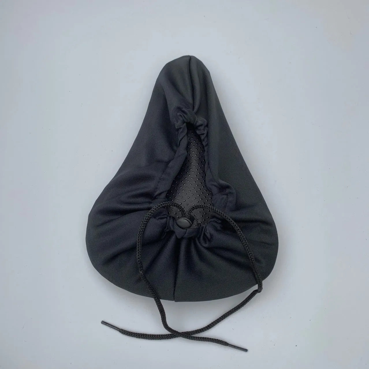 Silicone-free bicycle cushion cover in black, non-slip fabric with aviation cotton padding, 28x18cm