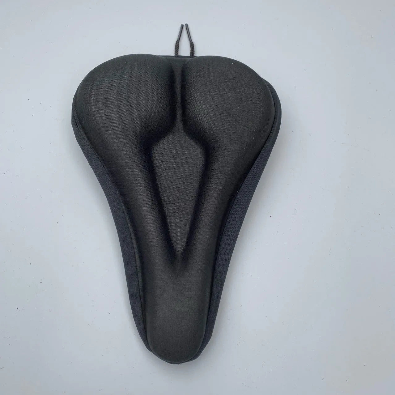 Silicone-free bicycle cushion cover in black, non-slip fabric with aviation cotton padding, 28x18cm
