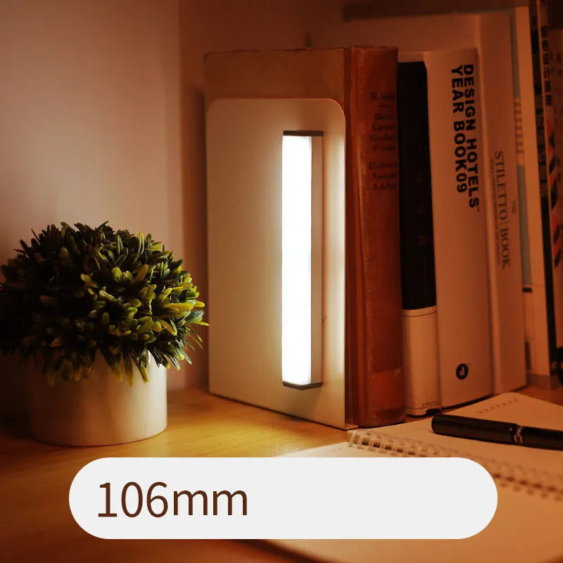 Wireless rechargeable LED strip light with hand-scanning sensor for cabinet installation