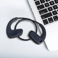 Black and red waterproof Bluetooth swimming headset with head-mounted design for sports use