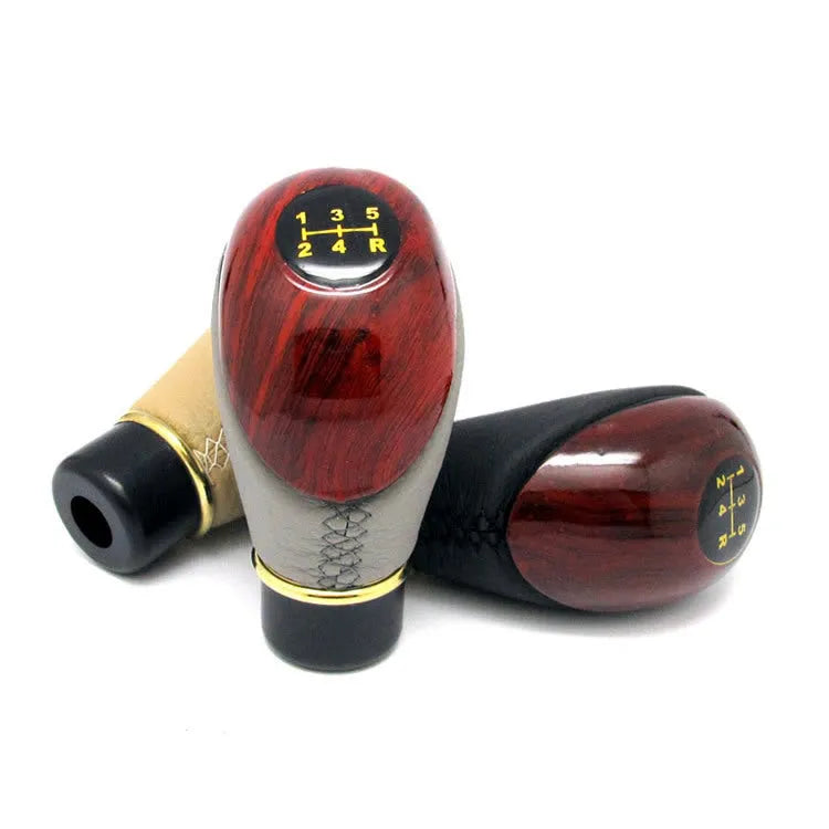 Universal 5 speed manual gear stick knob in plastic, available in beige, gray, black, fits under 10mm aperture