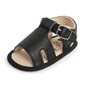 Synthetic leather toddler baby sandals summer breathable non-slip plain pattern