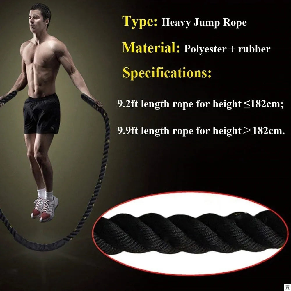 25mm heavy battle rope for Crossfit training, available in 2.8m or 3.0m lengths