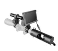 Black digital night vision goggles with 5-inch LCD screen and adjustable objective lens