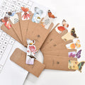 Butterfly-shaped paper bookmark measuring 13.5cm by 5.5cm with creative stationery design