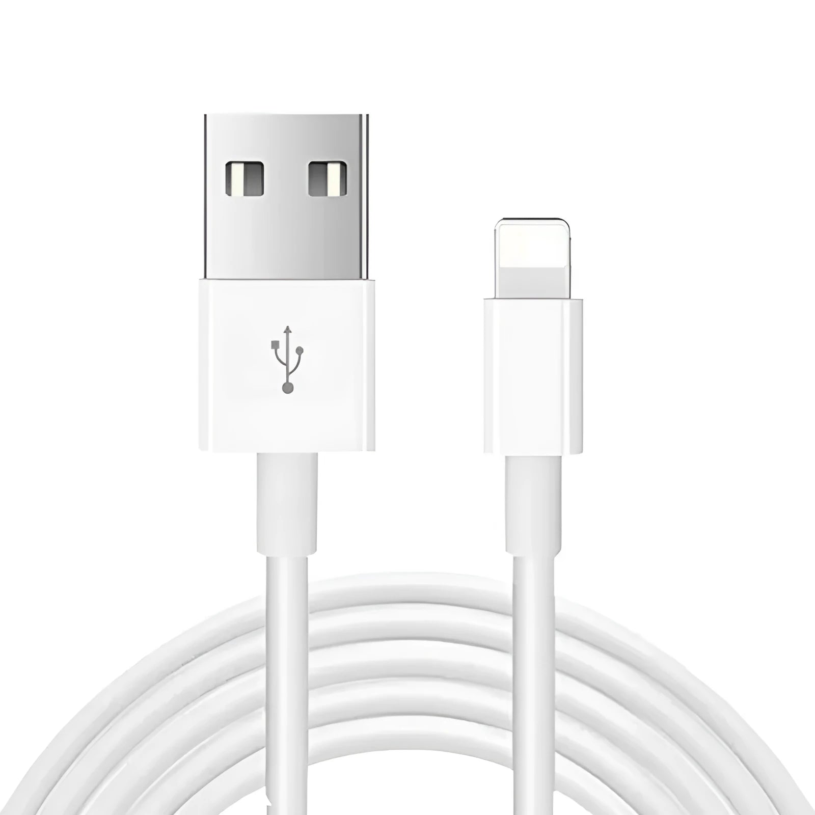 White 20W USB-C fast charger and 1 metre cable for iPhone and iPad.