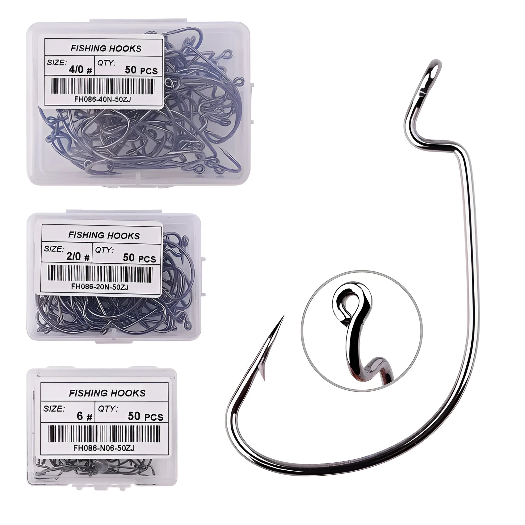High carbon steel narrow wide belly crank fish hook with barbs for grouper sea fishing