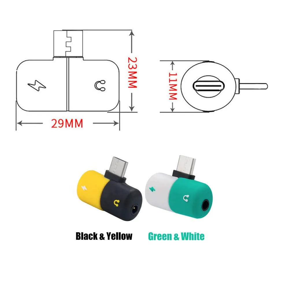 Blue Huawei phone charging audio adapter case showing 3.5mm jack and charging port.