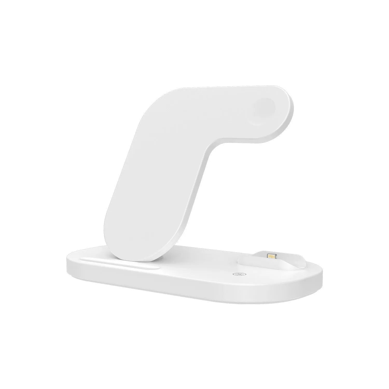 Black foldable 3-in-1 wireless charging station for iPhone, Apple Watch and Airpods Pro