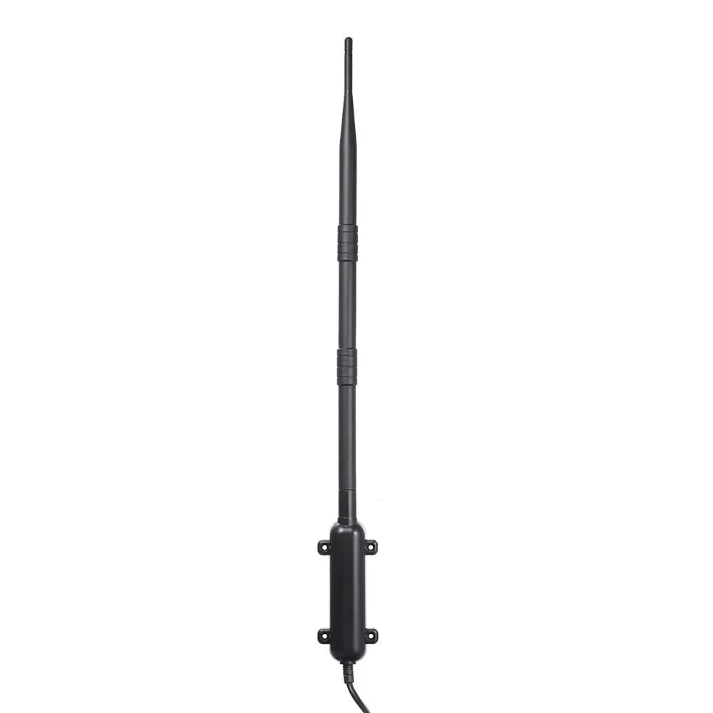 Black USB WiFi receiver with 1000m range, waterproof, smart MIMO antenna, RT3070 chip, for outdoor use.