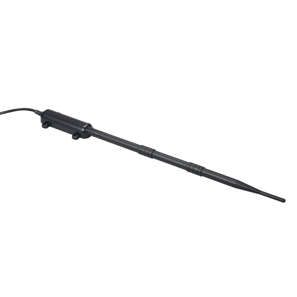 Black USB WiFi receiver with 1000m range, waterproof, smart MIMO antenna, RT3070 chip, for outdoor use.