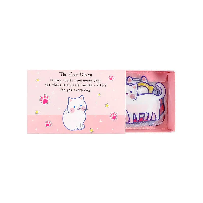 Korean INS wind box stationery stickers with 20 pieces in animal designs including bear, duck, cat, and rabbit