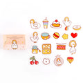 Korean INS wind box stationery stickers with 20 pieces in animal designs including bear, duck, cat, and rabbit