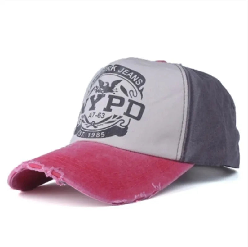 Korean letter sunhat cap in cotton with tassel detail, available in Blue, Blue Grey, Grey, Pink, Red, and Yellow
