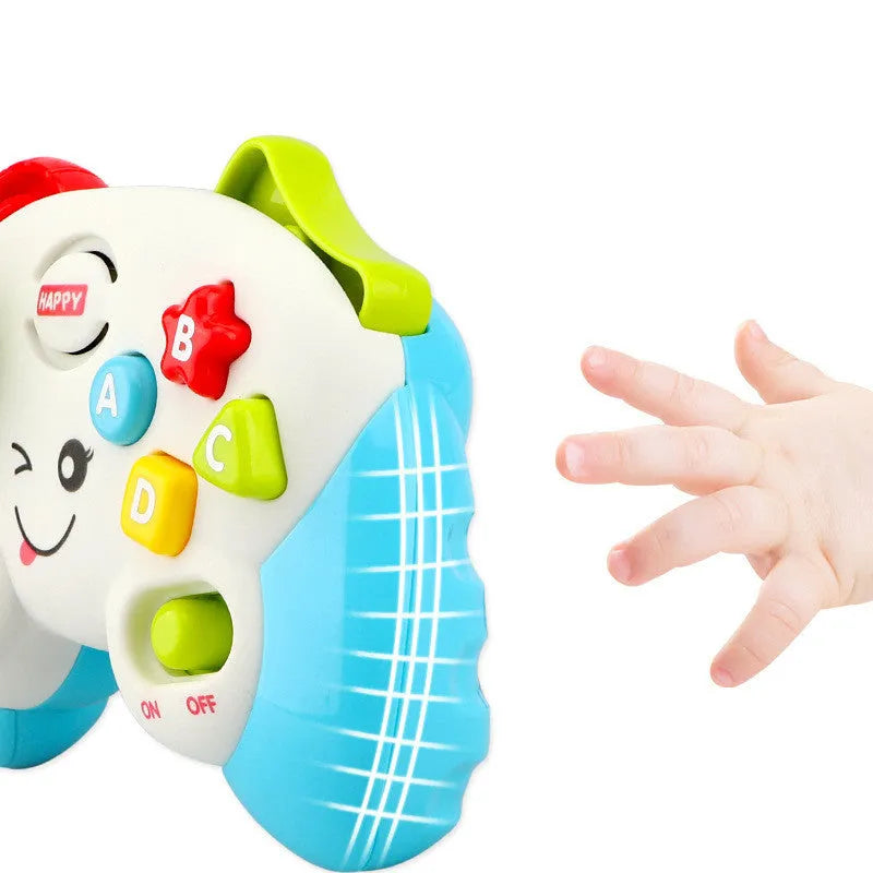 Kids electronic learning controller toy with music, lights, ABC buttons and joystick in plastic for small hands