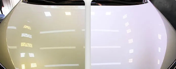 Solid car wax coating in a box for white car paint, 200g, natural palm wax formula for gloss repair and UV protection