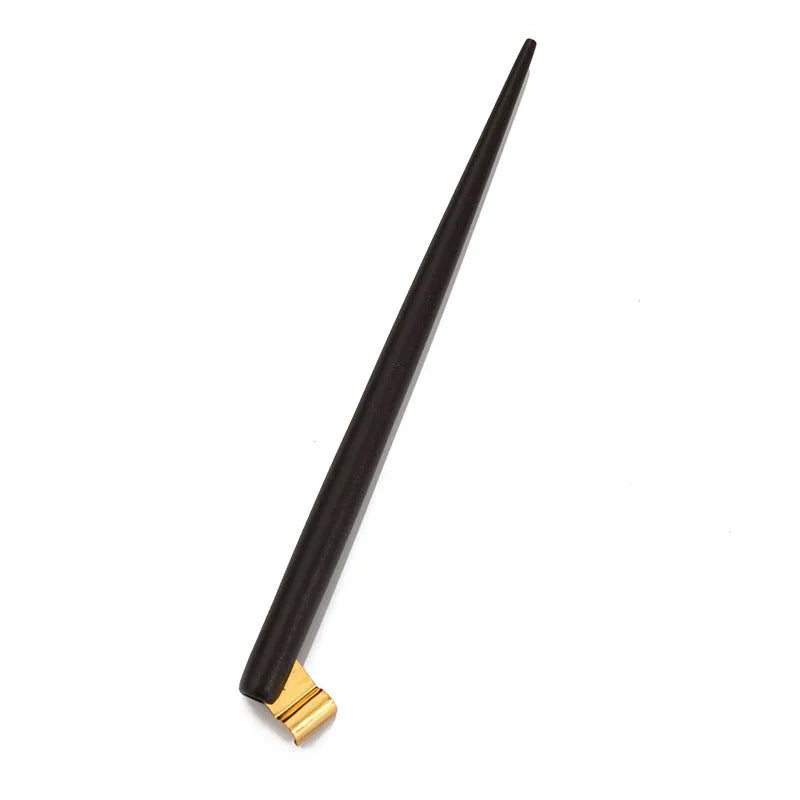 Wooden and resin comic dip pen with six stainless steel nibs for manga drawing