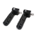 2pcs universal motorcycle passenger footpegs anti-slip rear pedal black by SEPPEDPARK