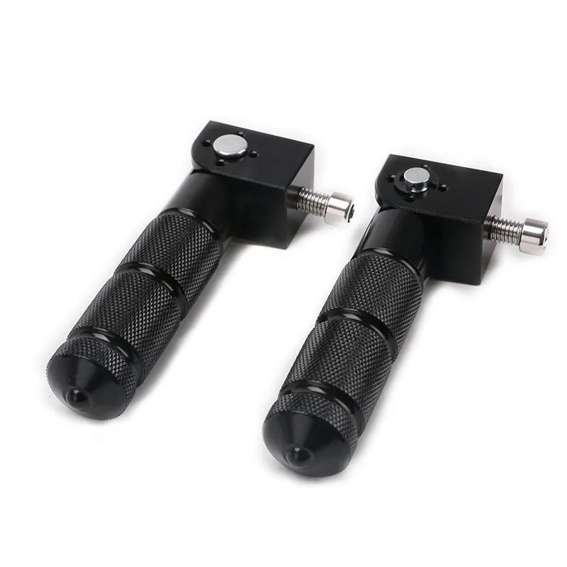 2pcs universal motorcycle passenger footpegs anti-slip rear pedal black by SEPPEDPARK