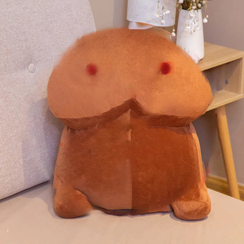 Pray For Xiao Ding spoof squeaking plush doll in super soft short plush, 10cm to 50cm size options