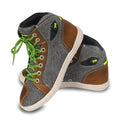 A pair of black casual short boots for motorcycle riding on a summer day.