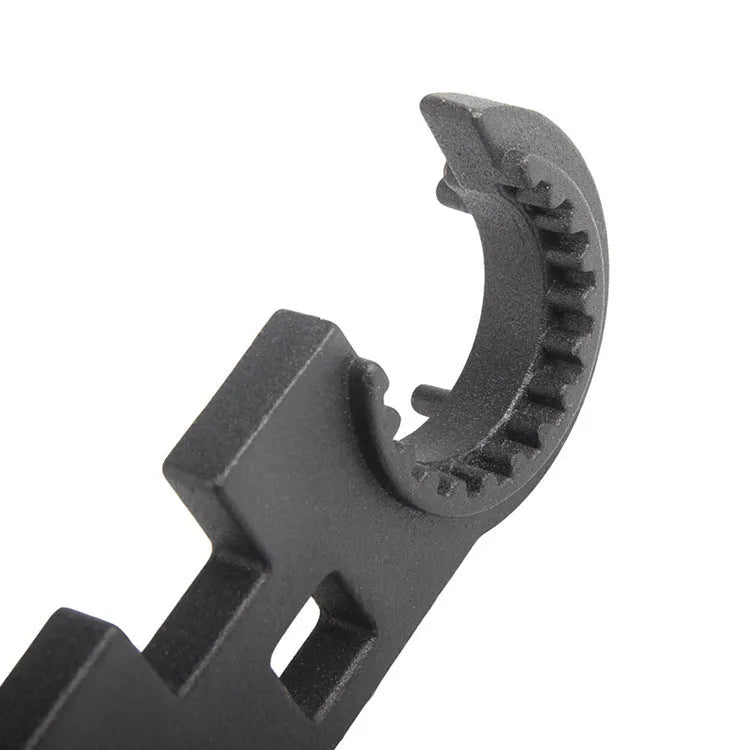 Black all-steel combination wrench for AR-15 and M4 firearm maintenance