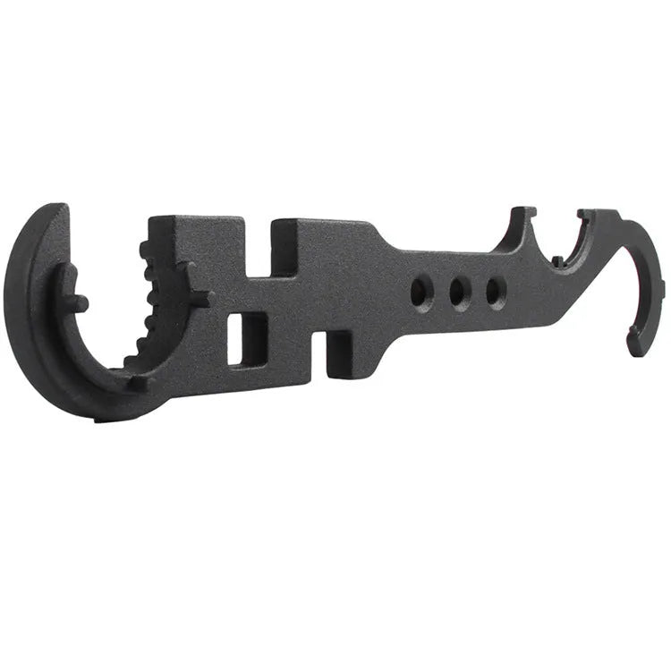 Black all-steel combination wrench for AR-15 and M4 firearm maintenance