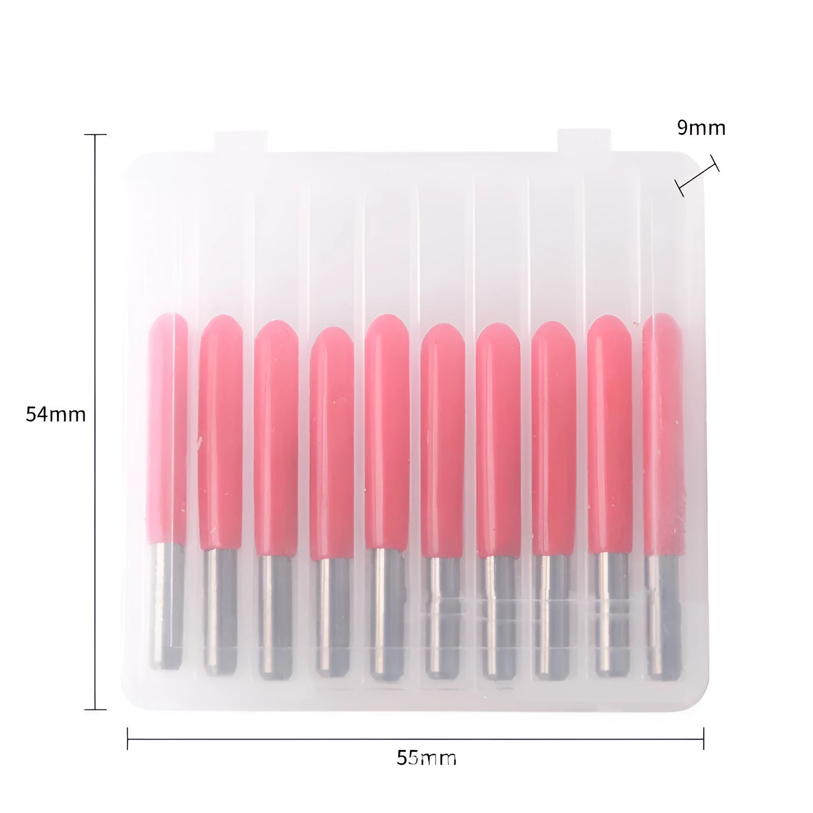 Set of ten tungsten steel engraving knives and milling cutters for acrylic in a package.