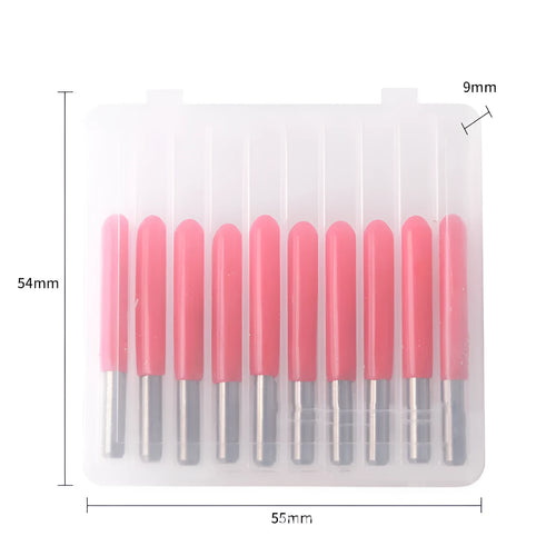 Set of ten tungsten steel engraving knives and milling cutters for acrylic in a package.