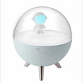 Modern USB-powered LED night light with plastic shade available in blue or white light colours