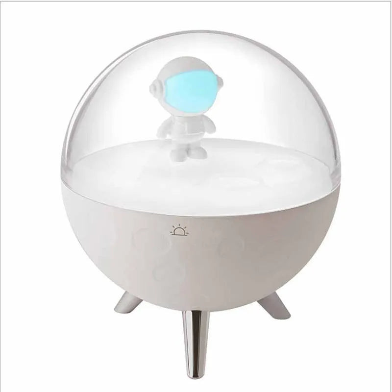 Modern USB-powered LED night light with plastic shade available in blue or white light colours