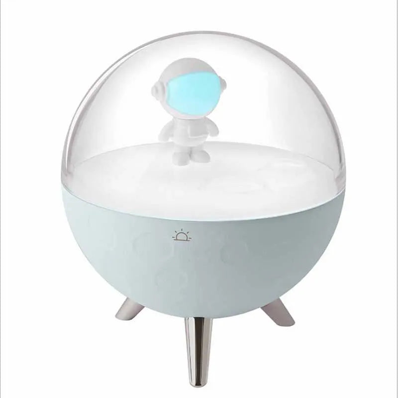 Modern USB-powered LED night light with plastic shade available in blue or white light colours