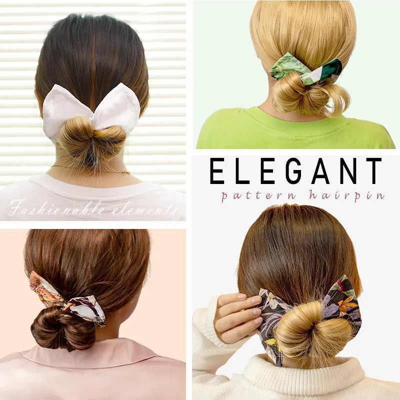 Cotton ladies headband with a pre-tied bowknot in a multipack set on a white background.