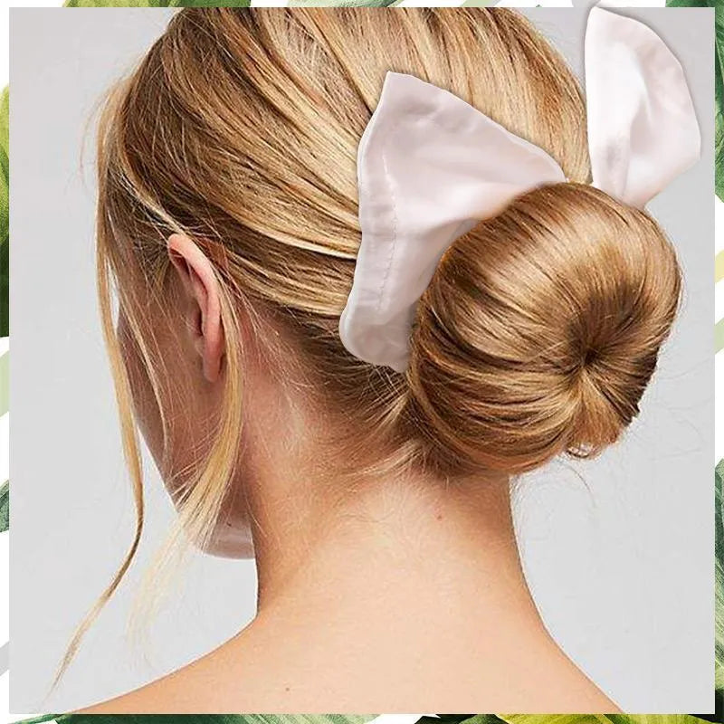 Cotton ladies headband with a pre-tied bowknot in a multipack set on a white background.