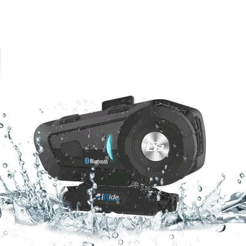 Multifunctional motorcycle Bluetooth intercom headset with 500 metre range and stereo speakers